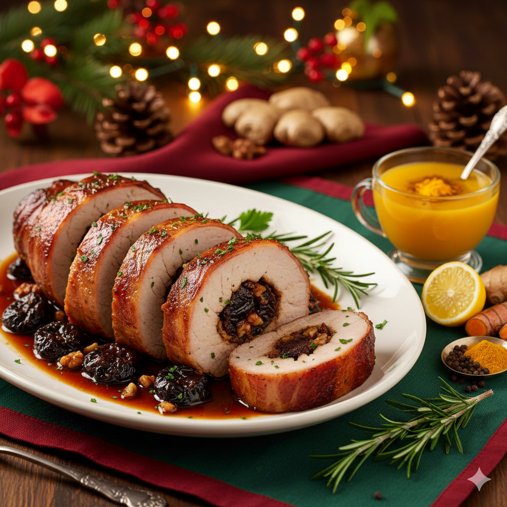 Receta Estrella para las Fiestas: Solomillo de Cerdo Relleno con Ciruelas y Bacon