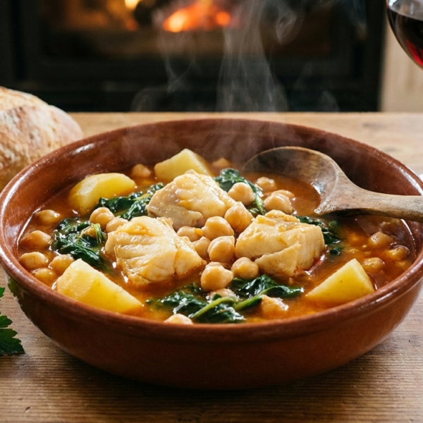 La Receta de Enero en Cash Gaymo: Potaje de Garbanzos con Bacalao (Sano, Rico y Económico)