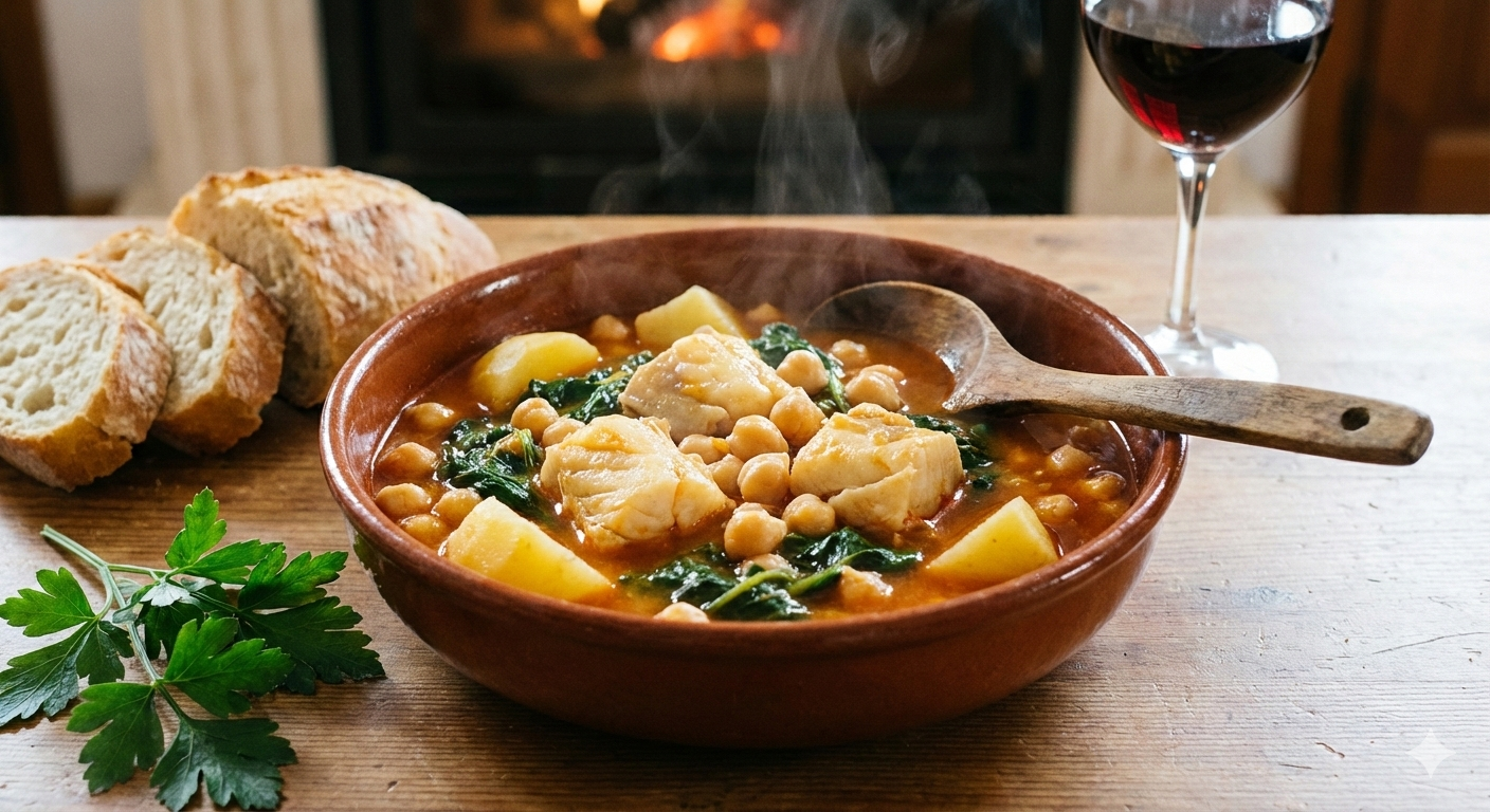 Potaje de Garbanzos con Bacalao